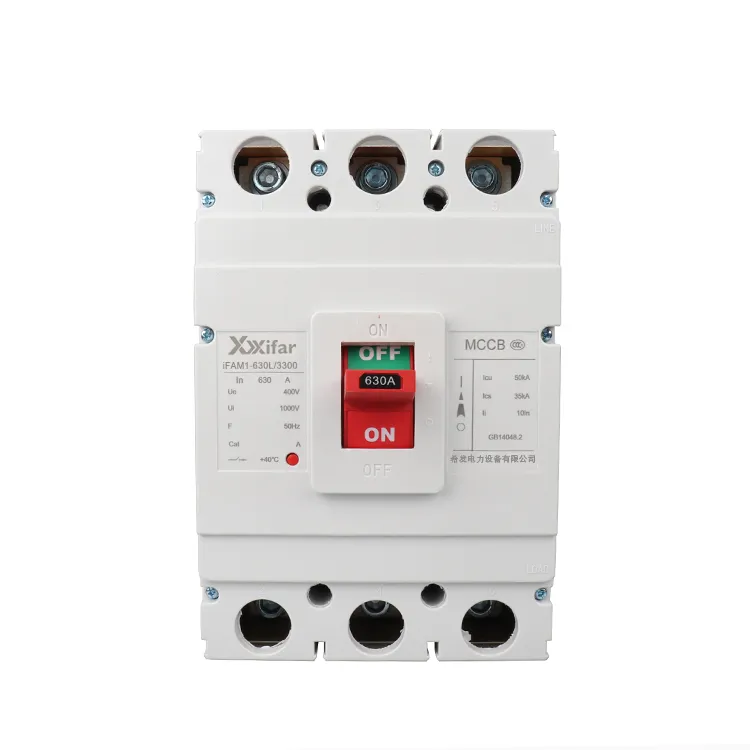 Disjoncteur à boîtier moulé magnétique thermique 630a 3p
